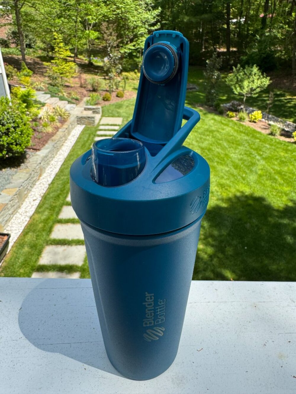 BlenderBottle Strada Shaker Cup Insulated Stainless Steel Water Bottle with Wire